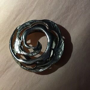 Vintage silver scarf clip